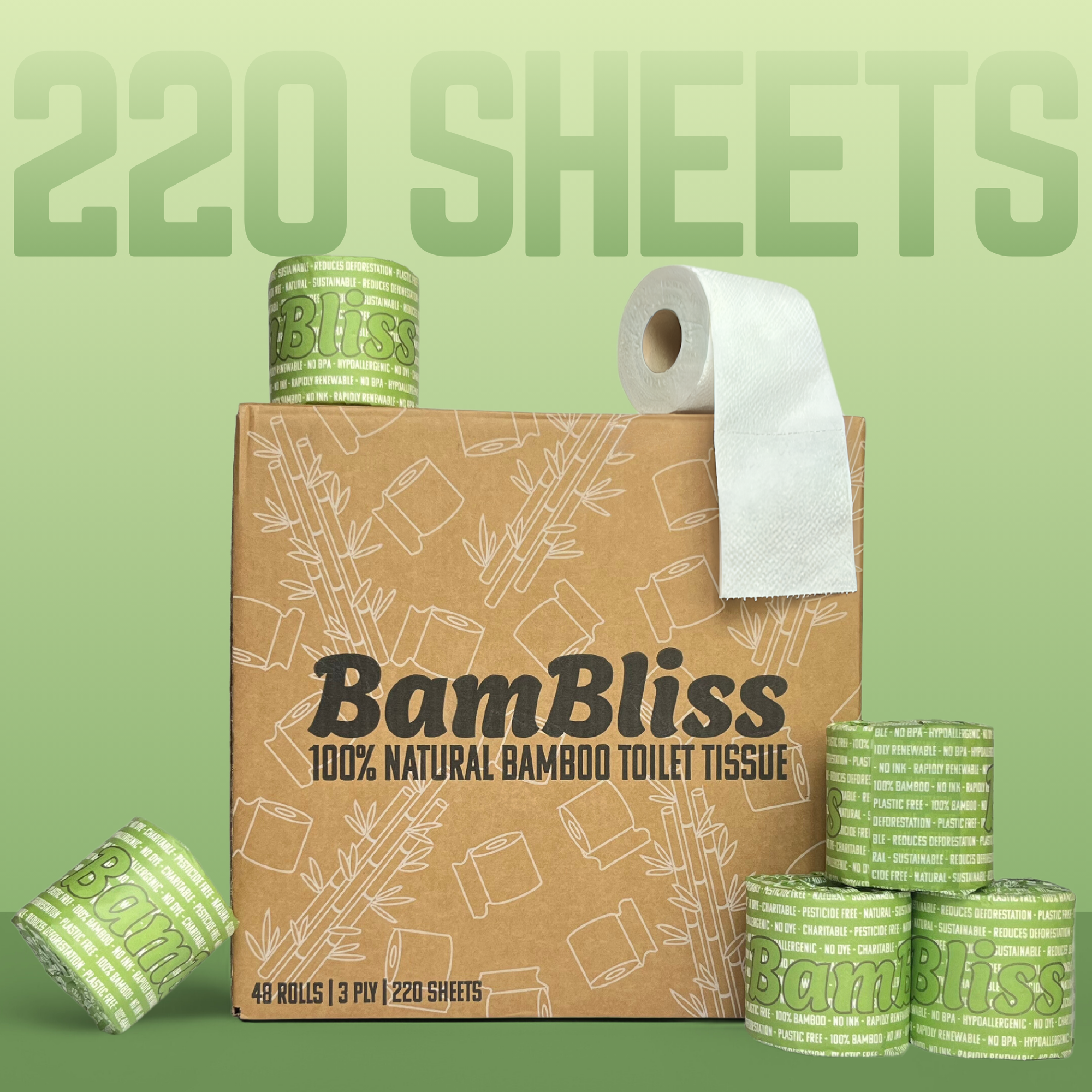 Original 100% Bamboo Toilet Paper