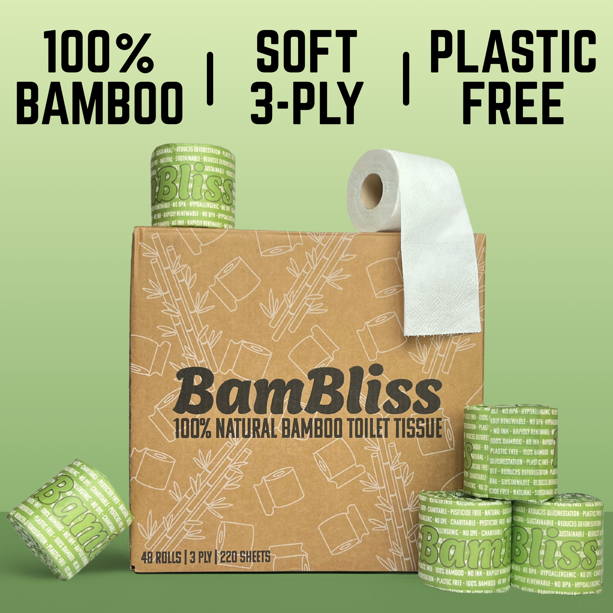 Original 100% Bamboo Toilet Paper