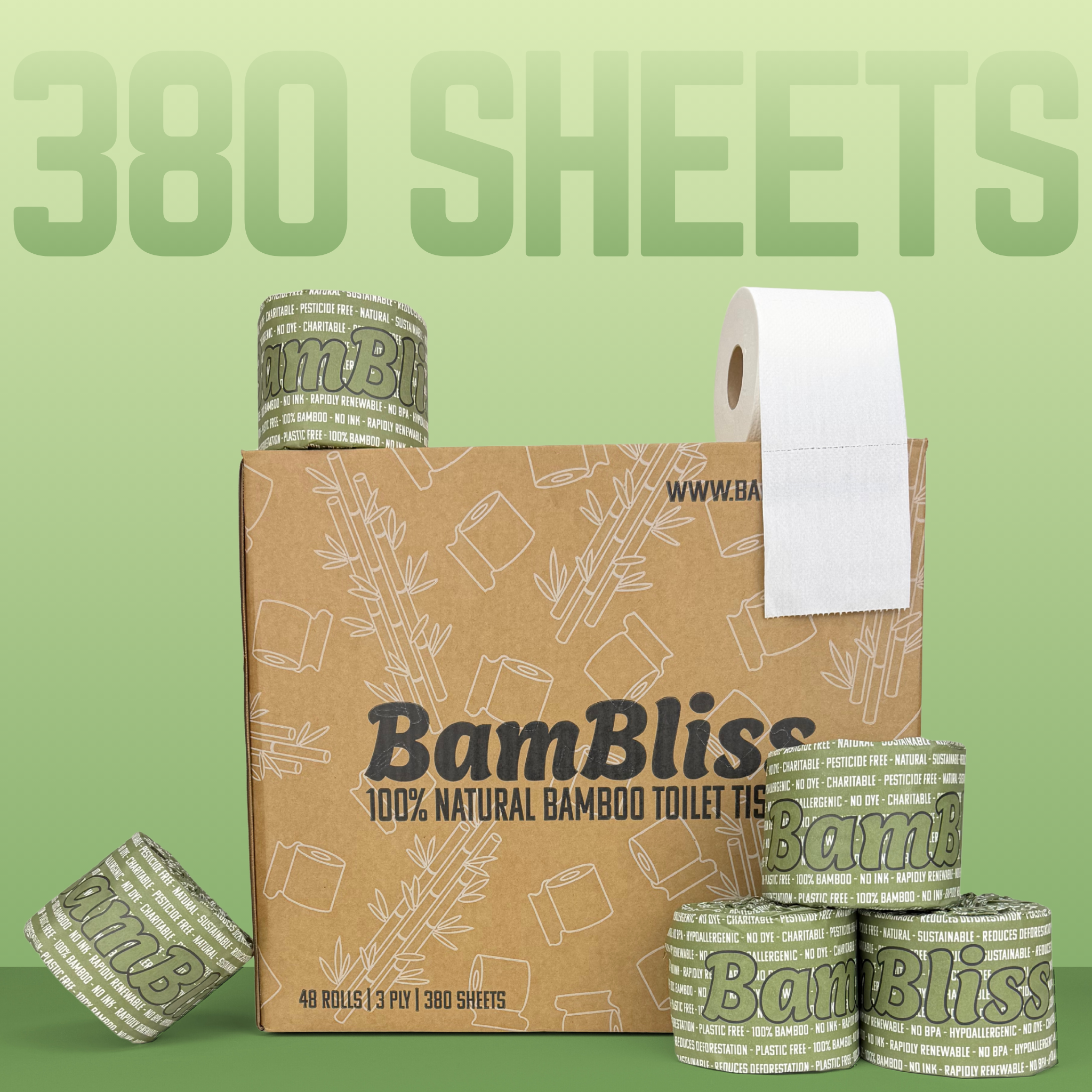 Jumbo 100% Bamboo Toilet Paper