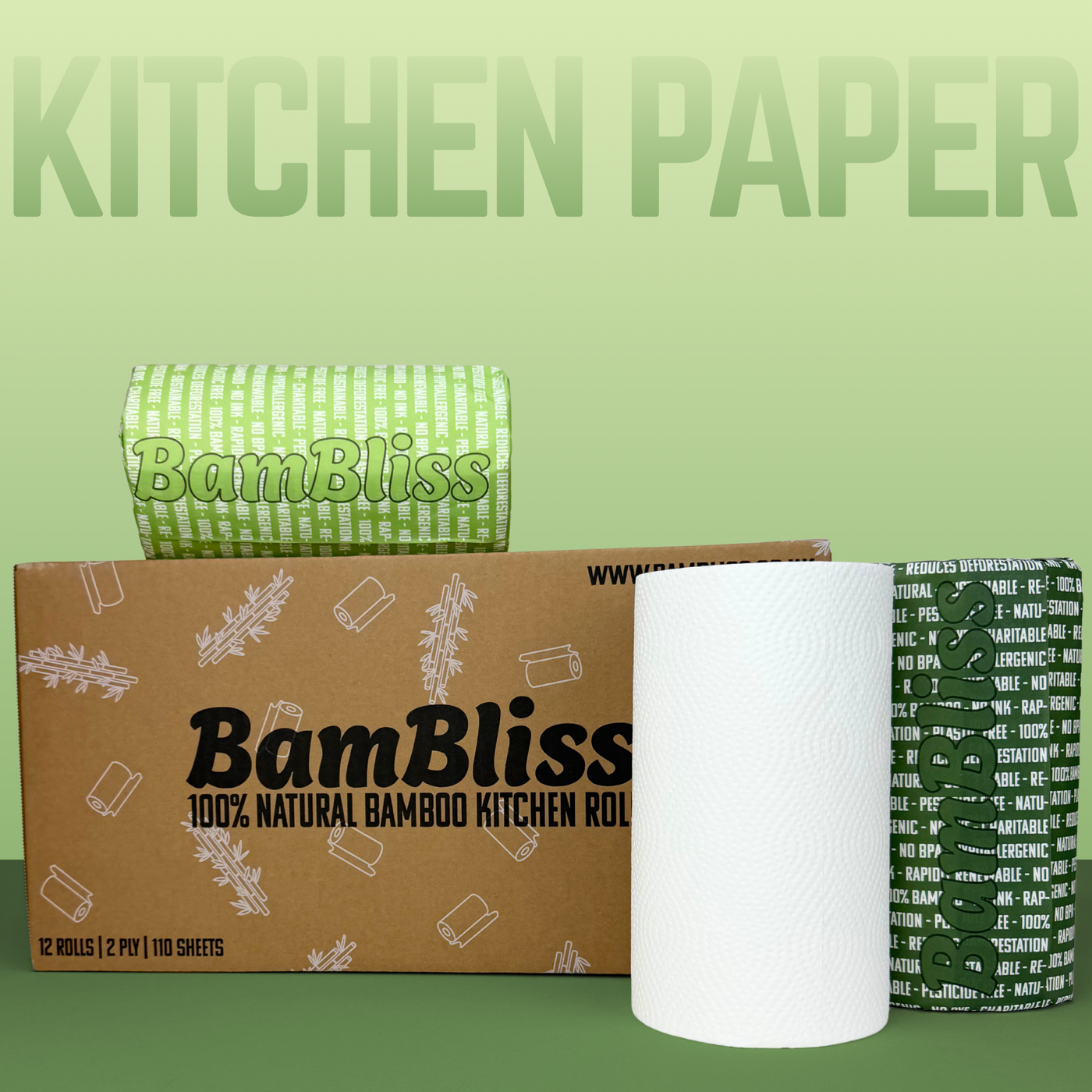 100% Bamboo Kitchen Roll