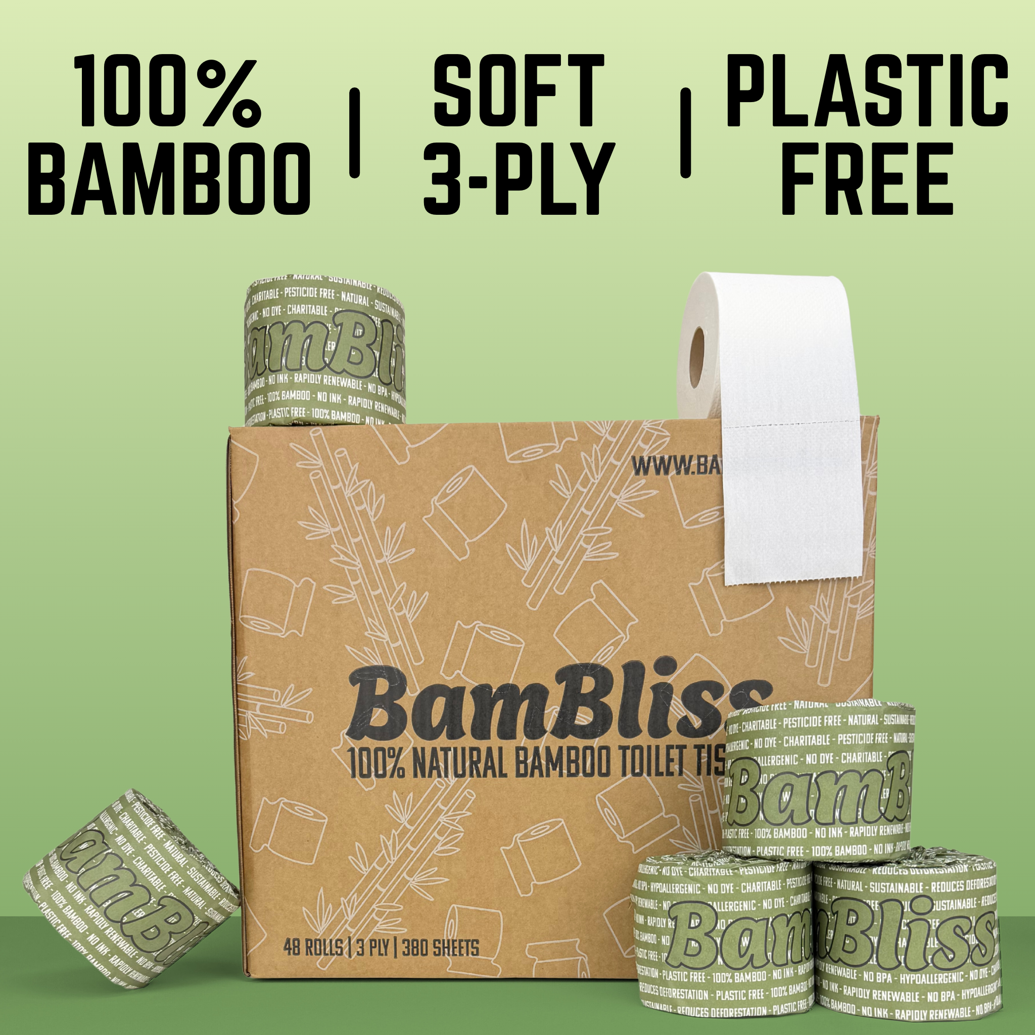Jumbo 100% Bamboo Toilet Paper