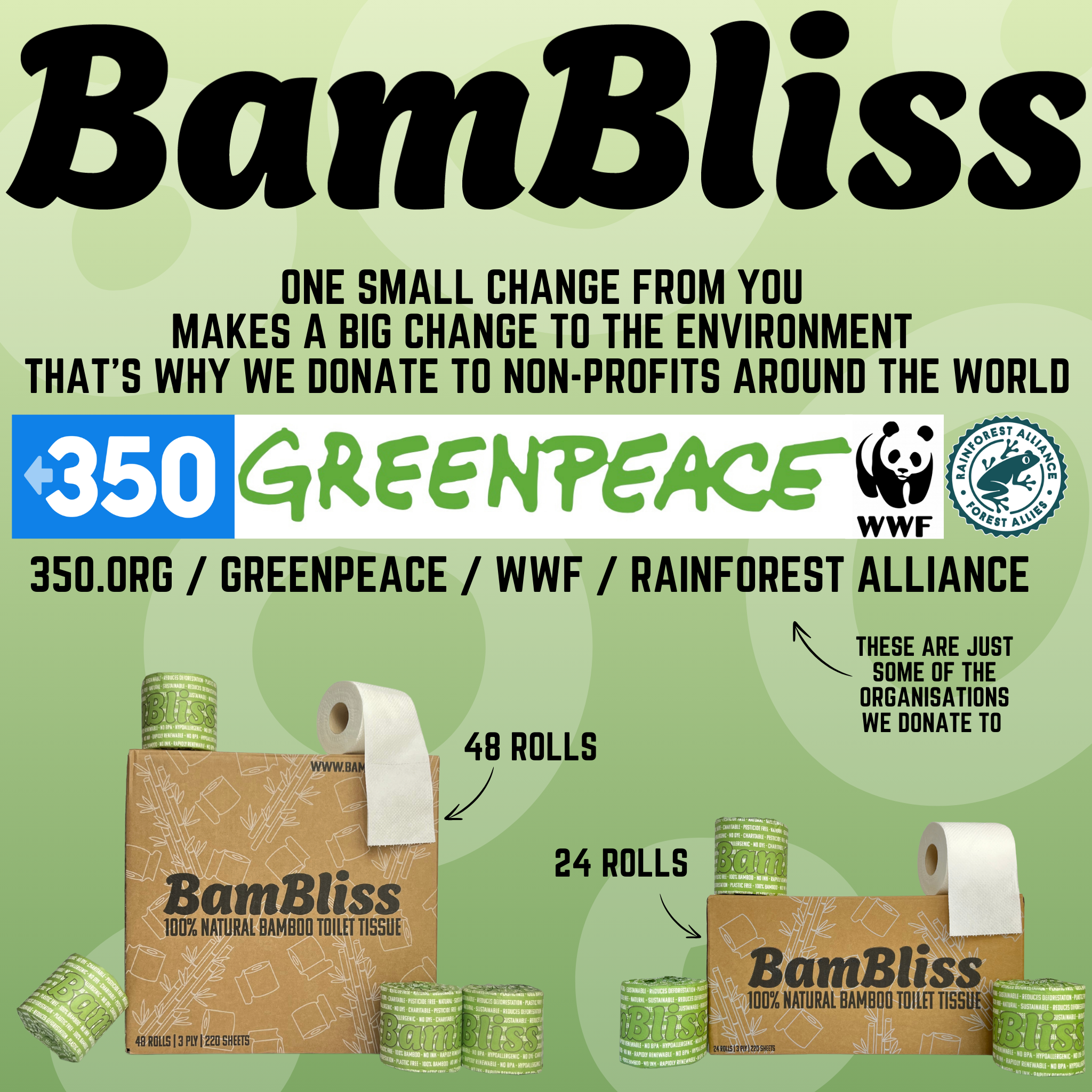 Jumbo 100% Bamboo Toilet Paper